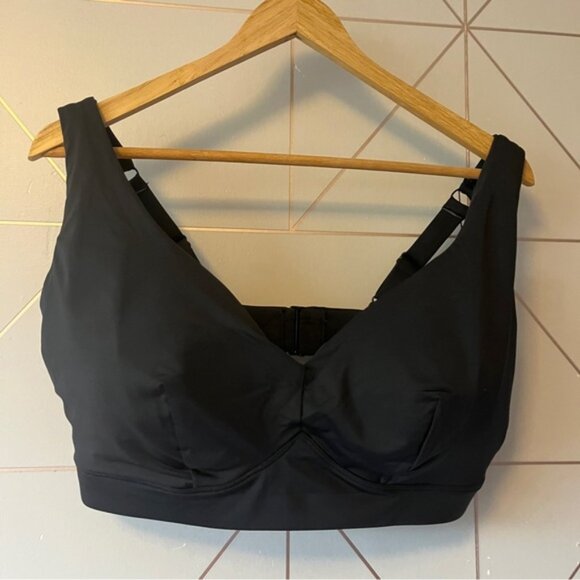 NWT Knix Bikini Deep V Bikini Top & High Cut High Rise Bikini Swim Bottom Black - Picture 4 of 12